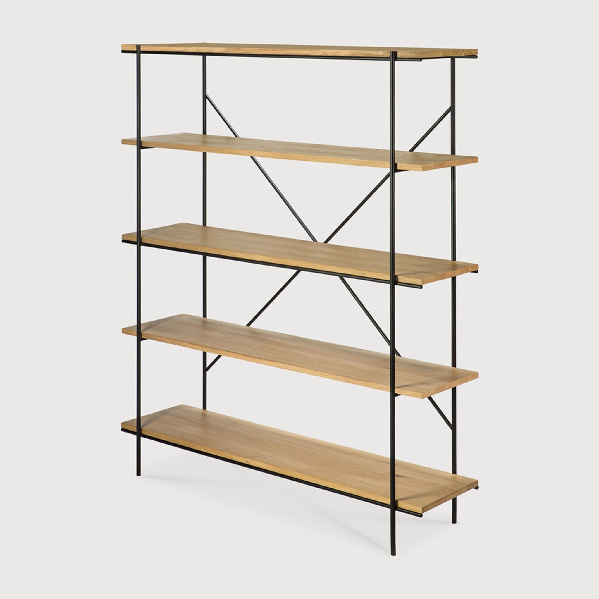 Étagère Rise Rack en chêne verni