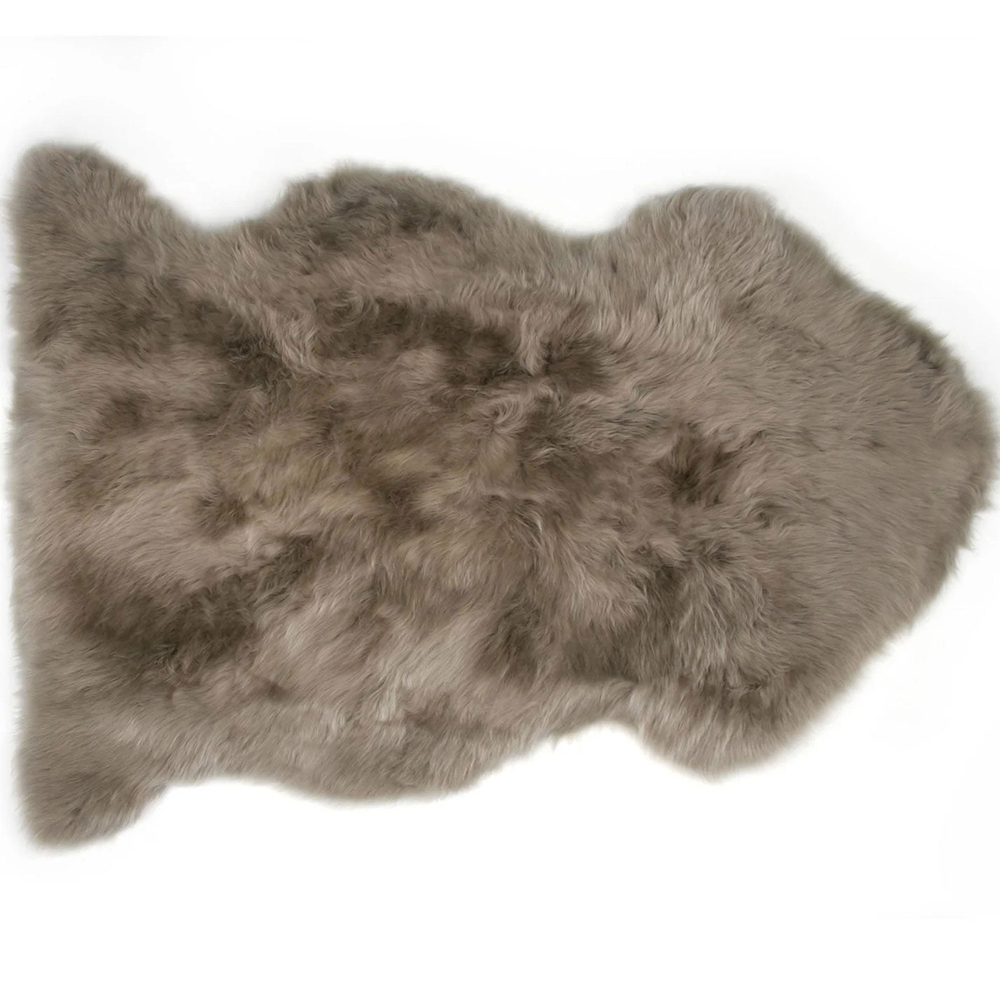Peau de mouton australienne simple couleur taupe