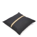 Coussin Jasper noir délavé 25x25 avec rembourrage