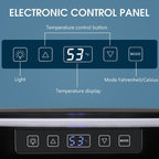 Réfrigérateur à boissons de 1,3 pi³ - Mini-réfrigérateur de 48 canettes et 12 bouteilles, porte vitrée, commandes tactiles électroniques
