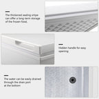 Congélateur coffre de 1,8 pi³ avec panier amovible, vidange par le bas, thermostat à 7 niveaux, conception autoportante pour la maison et l'appartement