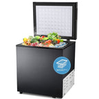 Congélateur coffre de 1,8 pi³ avec panier amovible, vidange par le bas, thermostat à 7 niveaux, conception autoportante pour la maison et l'appartement