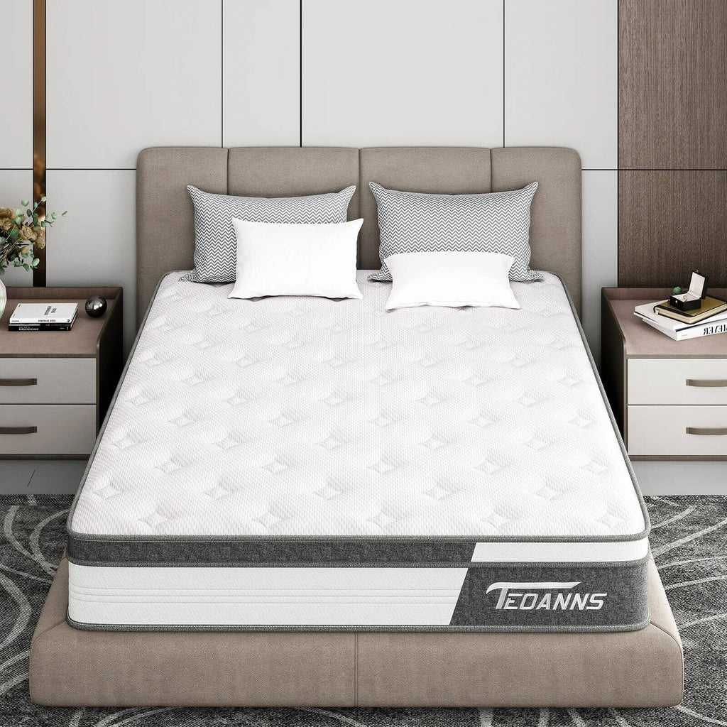 Matelas hybride de 25 cm en mousse à mémoire de forme et ressorts ensachés