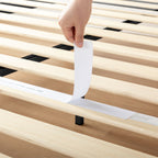 Cadre de lit plateforme classique en bois massif de 12 pouces