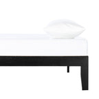 Cadre de lit plateforme classique en bois massif de 12 pouces