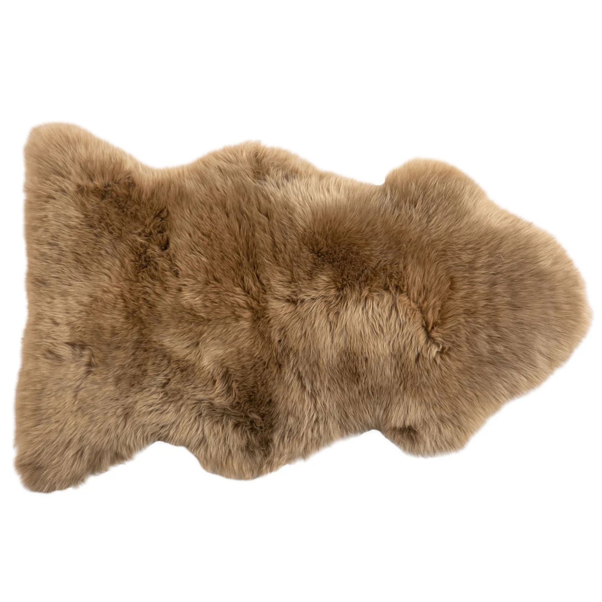 Peau de mouton australienne simple couleur caramel
