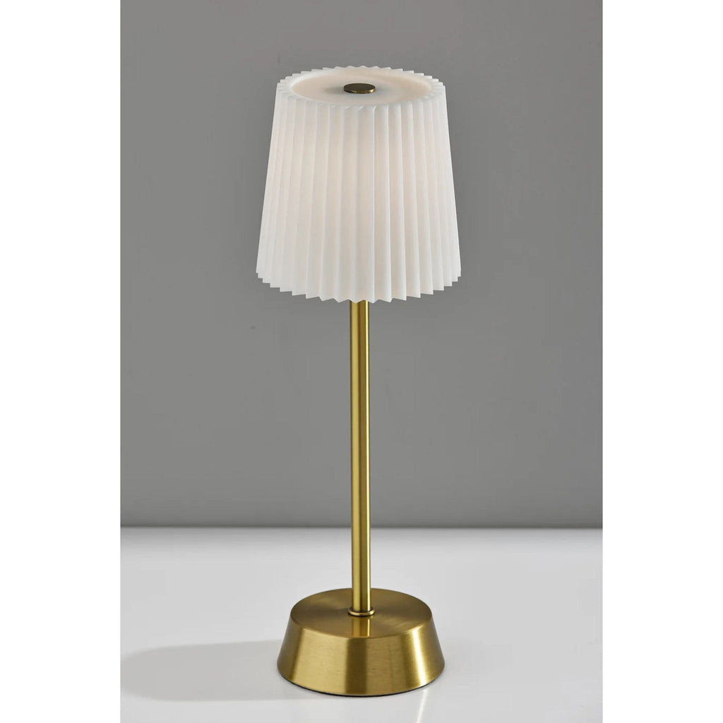 Lampe de table sans fil LED Bobby en laiton antique