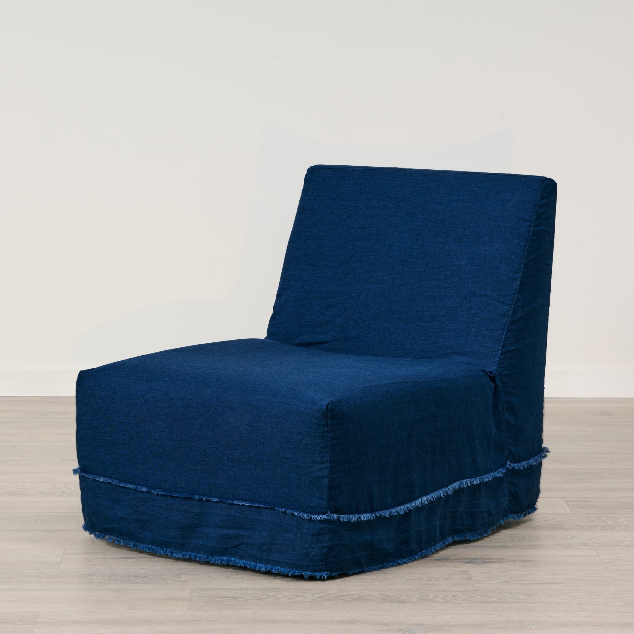 Fauteuil sans accoudoirs Laguna, housse amovible couleur Cassidy Indigo