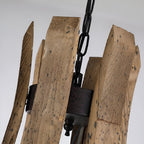 Lustre à deux niveaux de style campagnard français à 12 lumières, fabriqué à partir de tonneaux de vin.