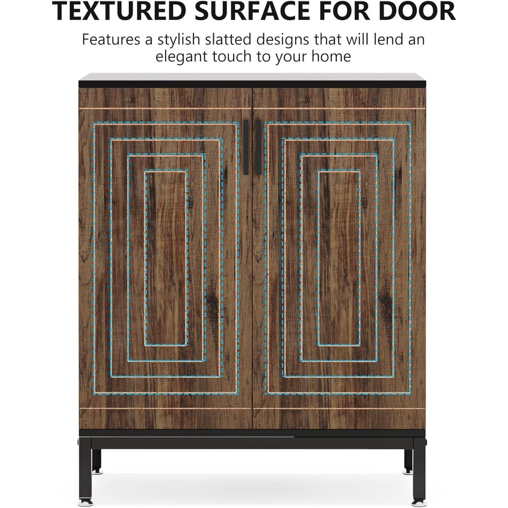 Meuble à chaussures moderne avec portes, 6 niveaux, pour 20 paires de chaussures, idéal pour l'entrée.