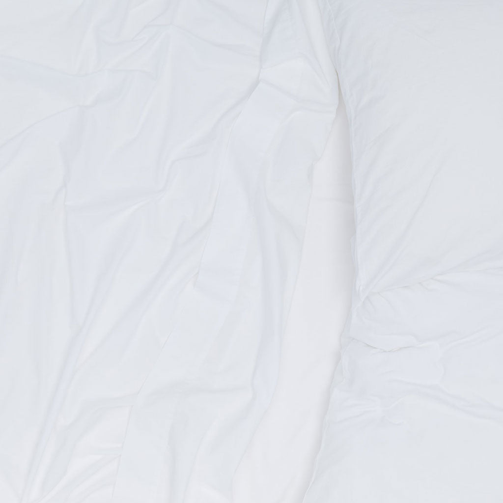 Ensemble de draps en percale blanche essentielle Hawkins, NY