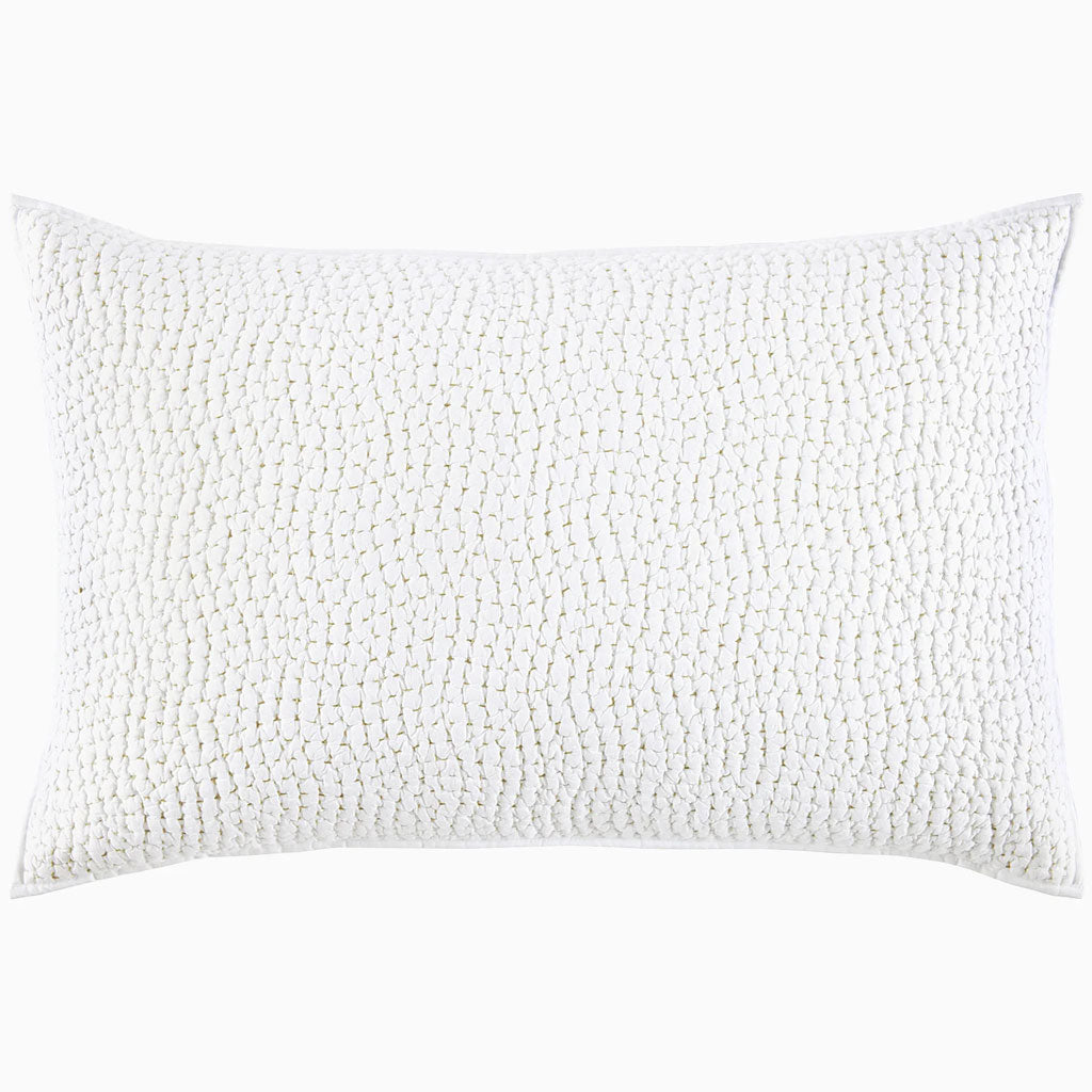 Taie d'oreiller standard couleur sable, cousue à la main par John Robshaw