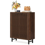 Meuble à chaussures avec porte pour 24 paires, idéal pour l'entrée ou le salon.