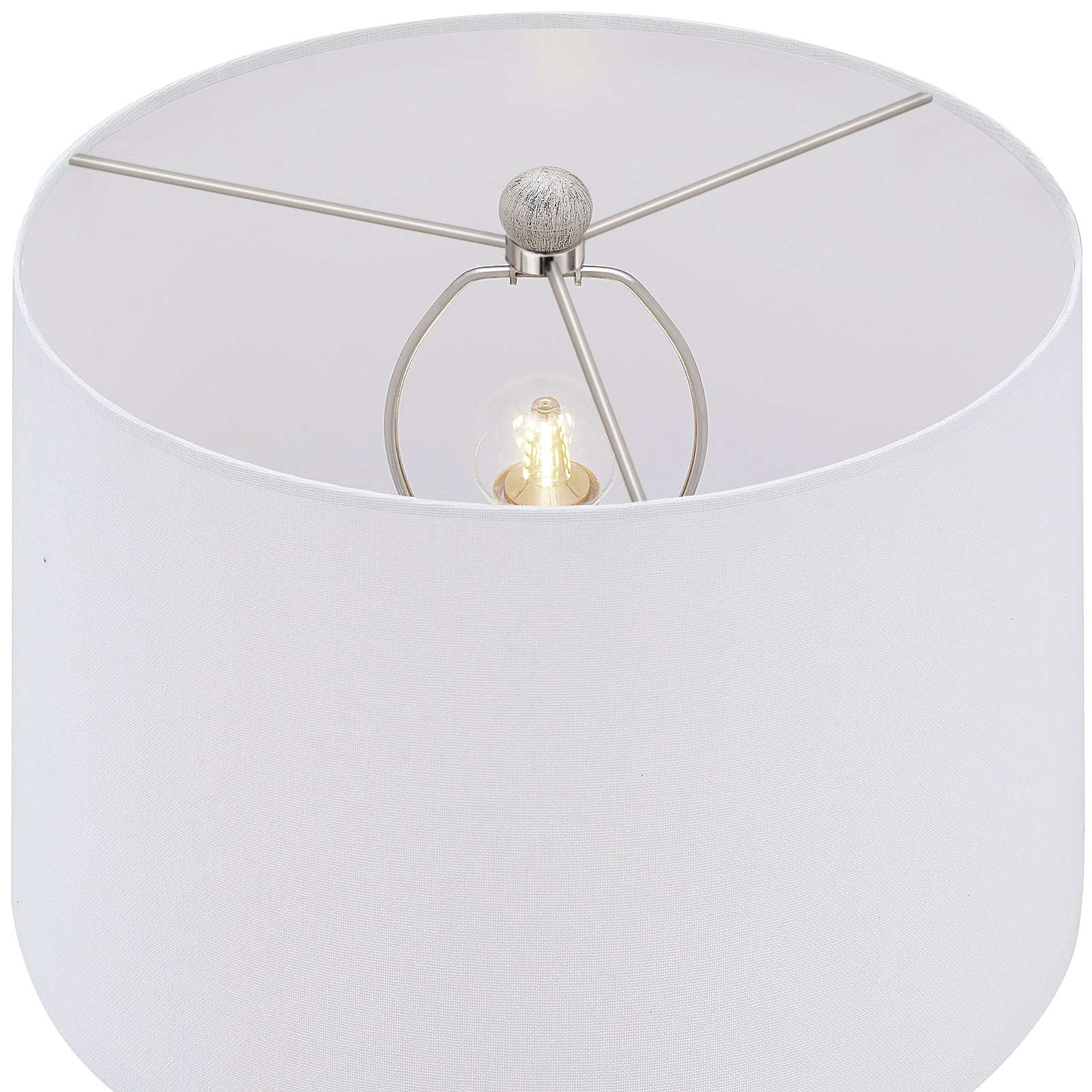 Lampe de table style ferme beige délavé/doré, 62 cm (lot de 2), abat-jour en lin blanc - 62 cm (24,5 po) de hauteur