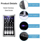 Cave à vin/réfrigérateur à boissons miniature 26 bouteilles - 44,5 x 49 x 79 cm