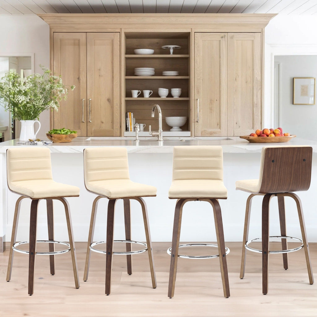 Tabourets de bar/comptoir pivotants en similicuir 26/29, lot de 2/3