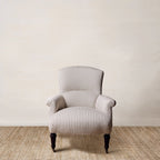 Chaise Miranda en coloris anthracite à rayures françaises