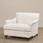 Fauteuil club anglais recouvert de chanvre vintage D