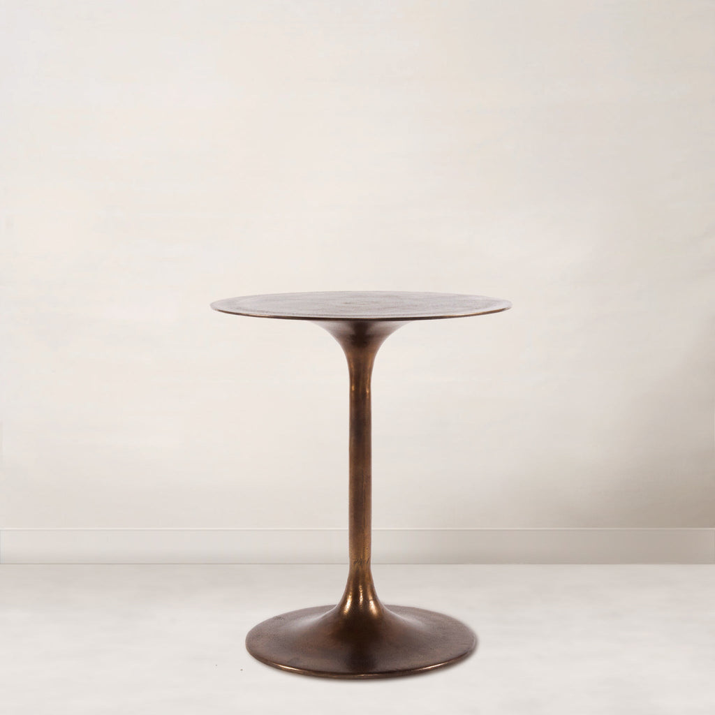 Table d'appoint Felicity pour intérieur/extérieur, finition rouille antique