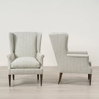 Chaise Heywood en rayures sauge naturelles à l'épreuve des enfants