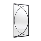 Ensemble de 3 miroirs muraux rectangulaires en métal noir - 31,9 cm (H) x 15,75 cm (L) x 0,75 cm (P)