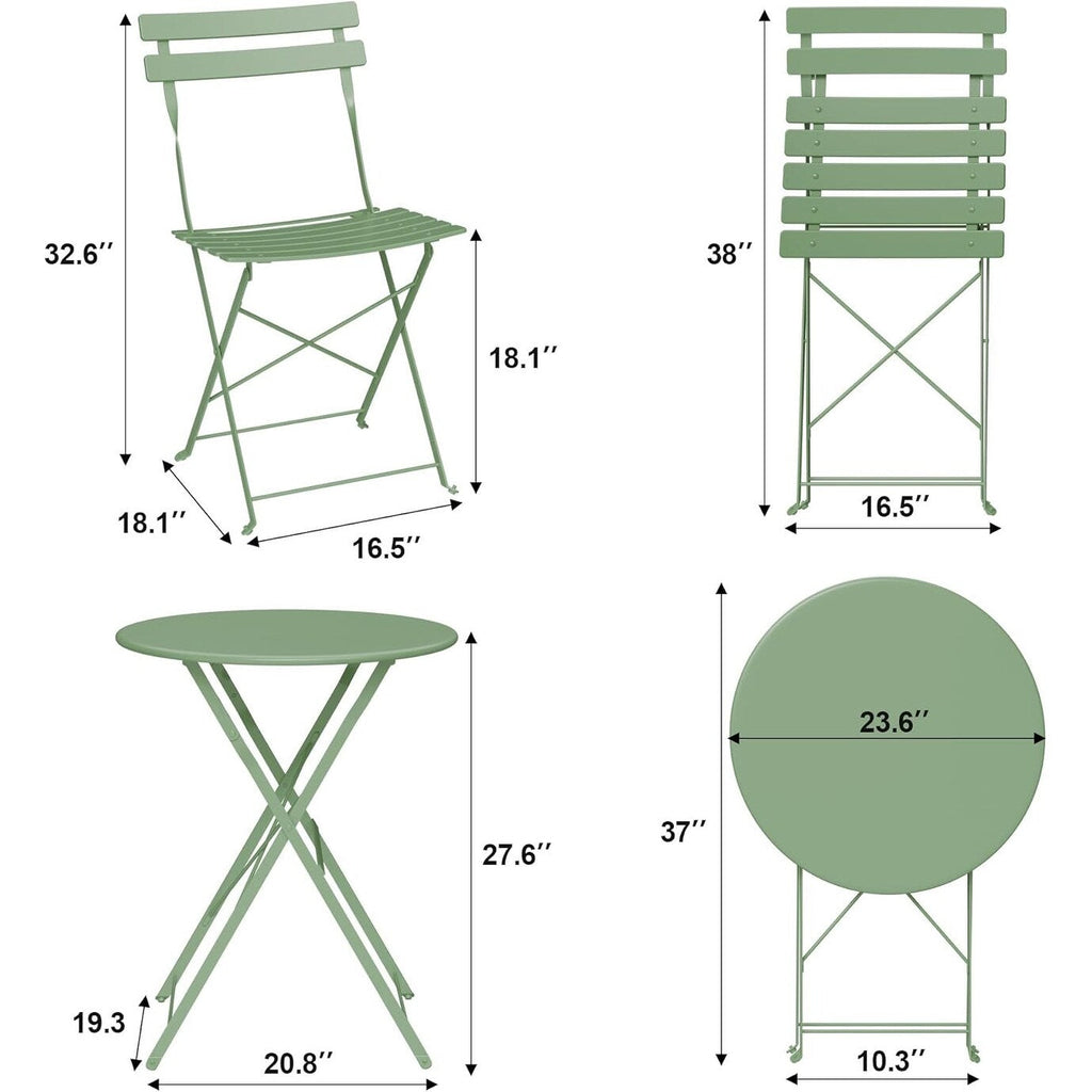 3 Pieces Patio Bistro Sets