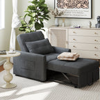 Canapé-lit convertible 3 en 1, avec fauteuil gigogne et lit pliant, idéal pour le salon.