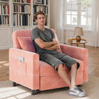 Canapé-lit convertible 3 en 1, avec fauteuil gigogne et lit pliant, idéal pour le salon.