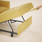 Canapé-lit convertible 3 en 1, avec fauteuil gigogne et lit pliant, idéal pour le salon.