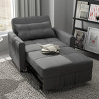 Canapé-lit convertible 3 en 1, avec fauteuil gigogne et lit pliant, idéal pour le salon.