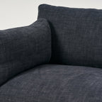 Canapé Holloway revêtu de tissu noir délavé lavable (90)