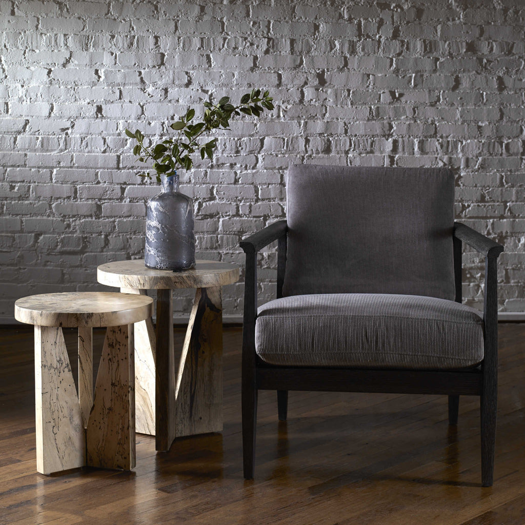 Tables gigognes Noelle couleur naturelle - Lot de 2