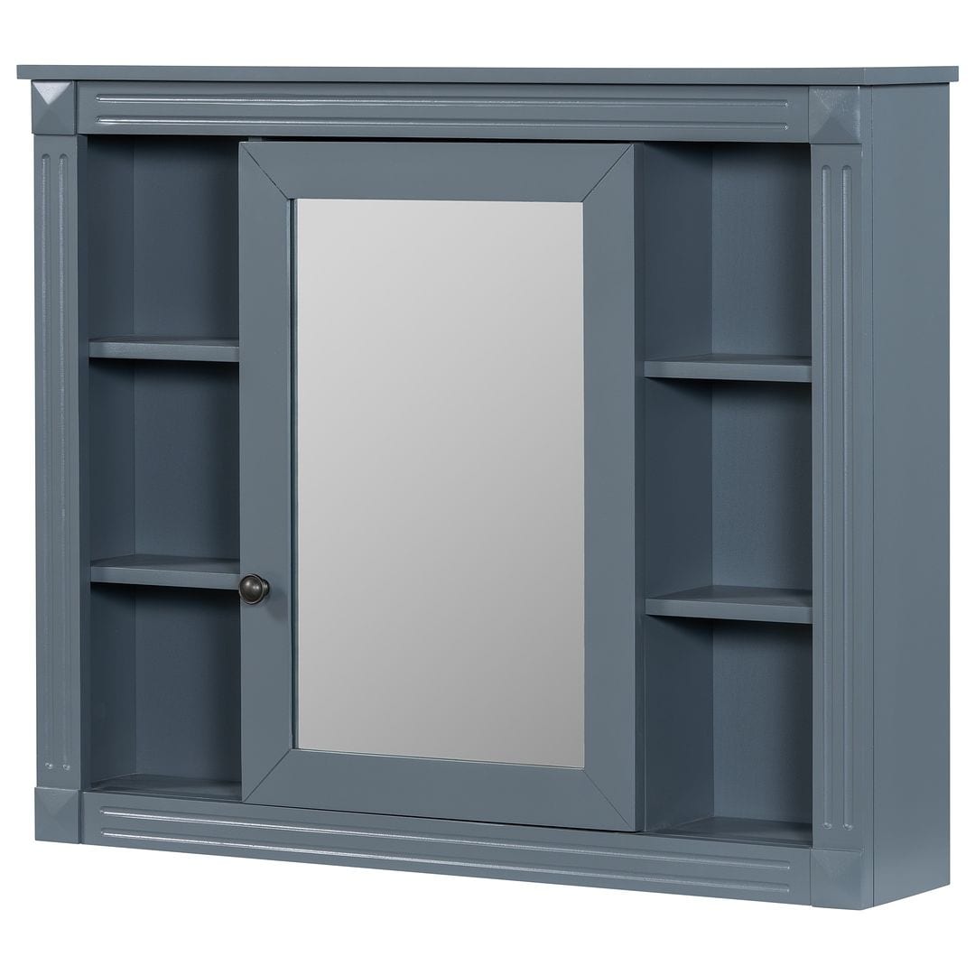 Meuble-lavabo moderne de 91 cm (36 po) avec vasque et armoire à miroir, 2 portes et 2 tiroirs