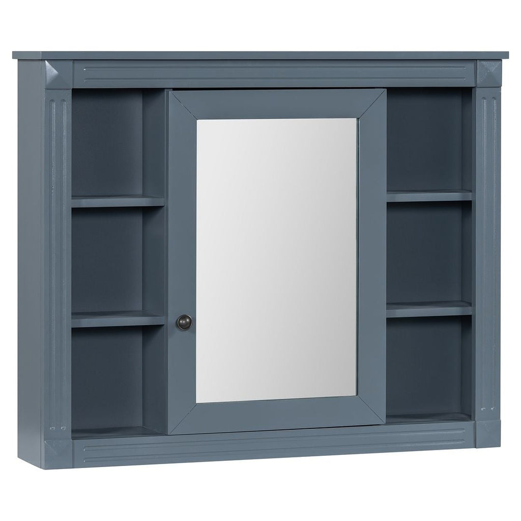 Meuble-lavabo moderne de 91 cm (36 po) avec vasque et armoire à miroir, 2 portes et 2 tiroirs