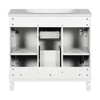 Meuble-lavabo moderne de 91 cm (36 po) avec vasque et armoire à miroir, 2 portes et 2 tiroirs