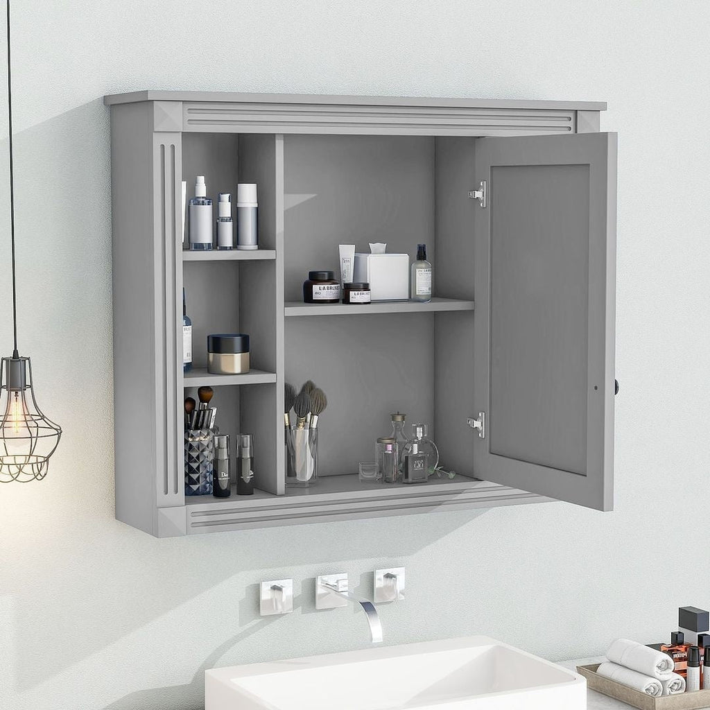 Meuble-lavabo moderne de 91 cm (36 po) avec vasque et armoire à miroir, 2 portes et 2 tiroirs