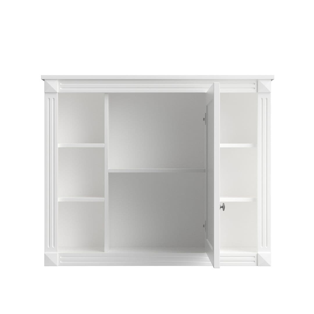 Meuble-lavabo moderne de 91 cm (36 po) avec vasque et armoire à miroir, 2 portes et 2 tiroirs