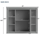 Meuble-lavabo moderne de 91 cm (36 po) avec vasque et armoire à miroir, 2 portes et 2 tiroirs