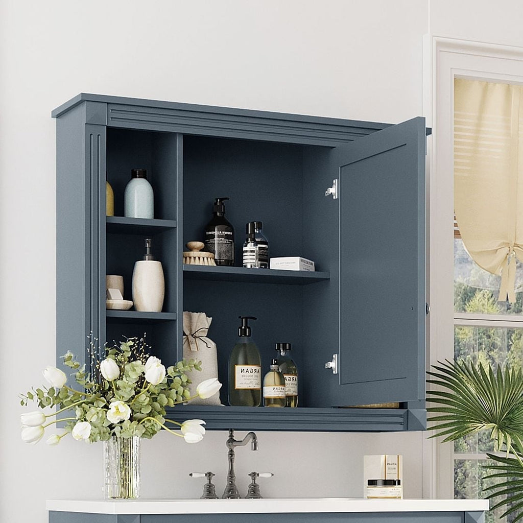 Meuble-lavabo moderne de 91 cm (36 po) avec vasque et armoire à miroir, 2 portes et 2 tiroirs