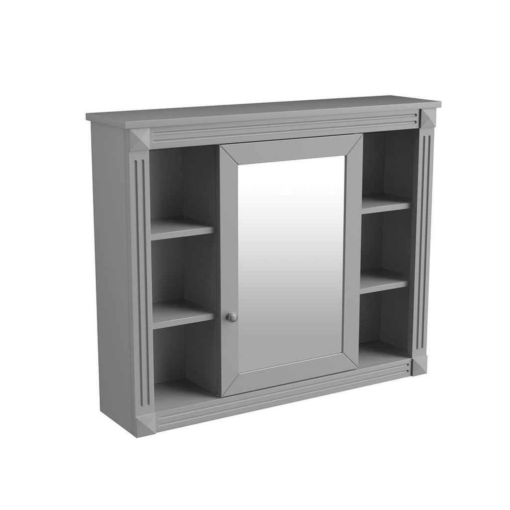 Meuble-lavabo moderne de 91 cm (36 po) avec vasque et armoire à miroir, 2 portes et 2 tiroirs