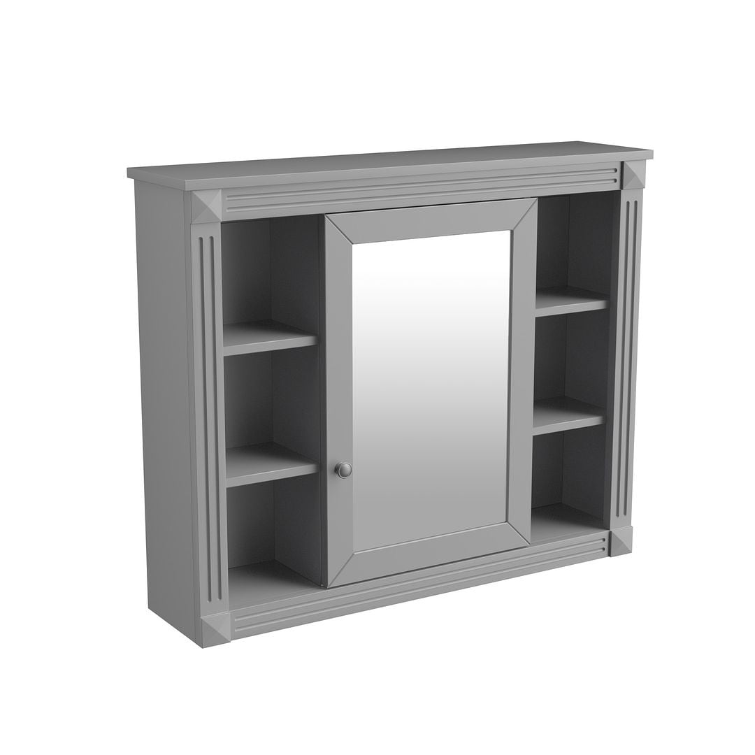 Meuble-lavabo moderne de 91 cm (36 po) avec vasque et armoire à miroir, 2 portes et 2 tiroirs