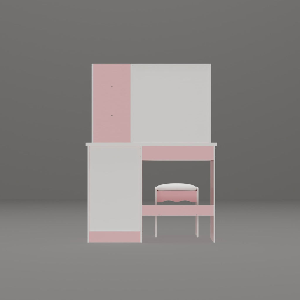 Ensemble coiffeuse de 100 cm de large avec tabouret et miroir