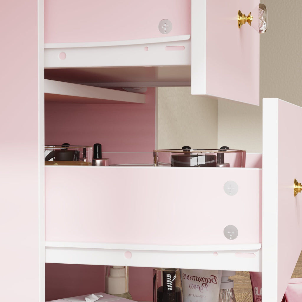 Ensemble coiffeuse de 100 cm de large avec tabouret et miroir