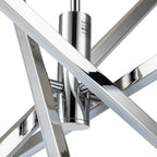 Lustre LED moderne en aluminium noir et or de style Sputnik, suspension linéaire pour salon/salle à manger/cuisine