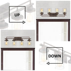 Applique murale vintage pour salle de bain à 4/5/6 lumières