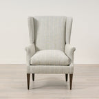 Chaise Heywood en rayures sauge naturelles à l'épreuve des enfants