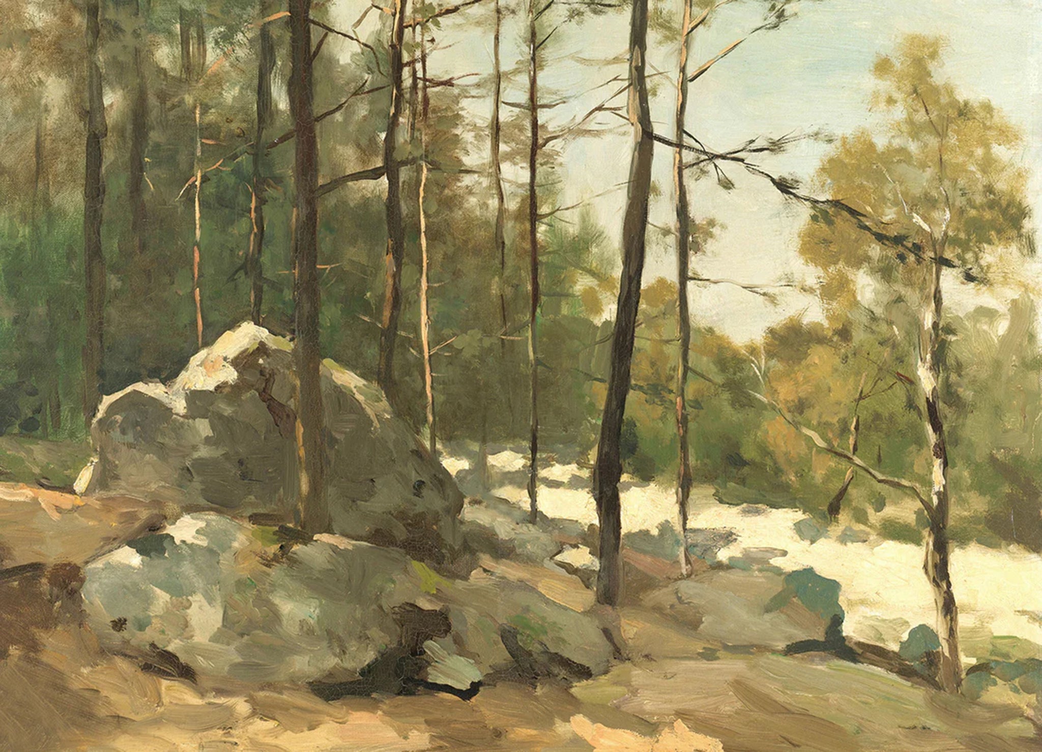 Après-midi en forêt, cadre en frêne 40x29