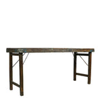 Grande table de mariage vintage en bois naturel