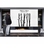 5 décorations murales en métal représentant des arbres séchés, pour la maison et l'extérieur.