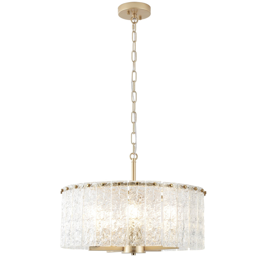 Lustre moderne rond à 5 lumières, style tambour, plafonnier semi-encastré classique, suspension pour îlot de cuisine ou salle à manger